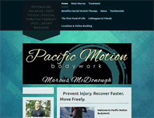 Tablet Screenshot of pacificmotionbodywork.com